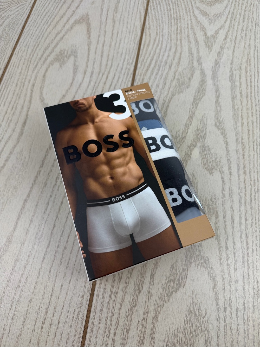 Boss Hugo Boss Men's 3pk. Cotton Stretch Bold Boxer Trunk Large Multi Color $42